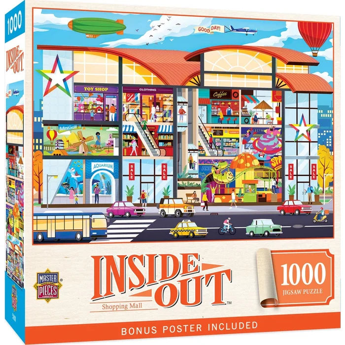 1000 Piece Jigsaw Puzzle - Inside Out- Shopping Mall | MasterPieces