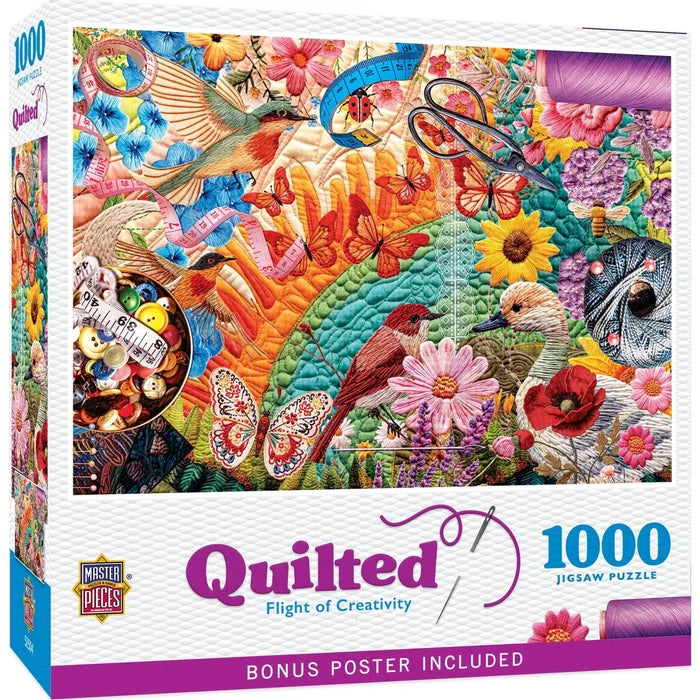 1000 Piece Jigsaw Puzzle - Quilted- Flight of Creativity | MasterPieces