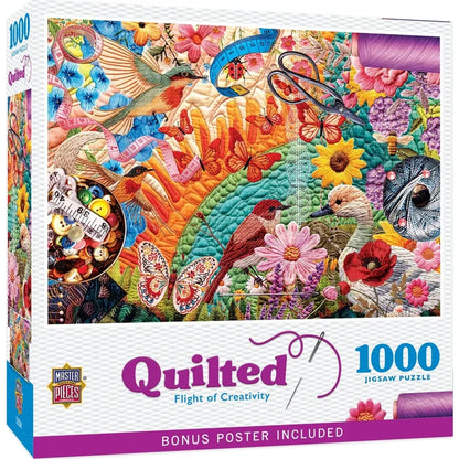 1000 Piece Jigsaw Puzzle - Quilted- Flight of Creativity | MasterPieces