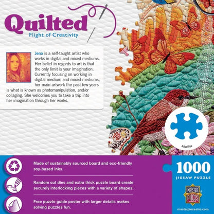 1000 Piece Jigsaw Puzzle - Quilted- Flight of Creativity | MasterPieces