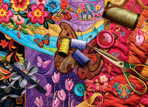 1000 Piece Jigsaw Puzzle - Quilted- Patchwork Gardens | MasterPieces