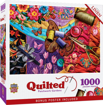 1000 Piece Jigsaw Puzzle - Quilted- Patchwork Gardens | MasterPieces