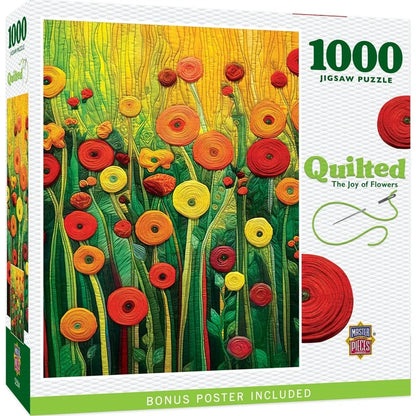 1000 Piece Jigsaw Puzzle - Quilted- The Joy of Flowers | MasterPieces