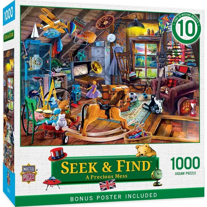 1000 Piece Jigsaw Puzzle - Seek & Find- A Precious Mess | MasterPieces