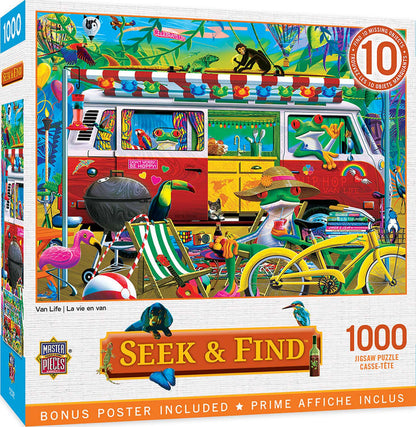 1000 Piece Jigsaw Puzzle - Seek & Find- Van Life | MasterPieces