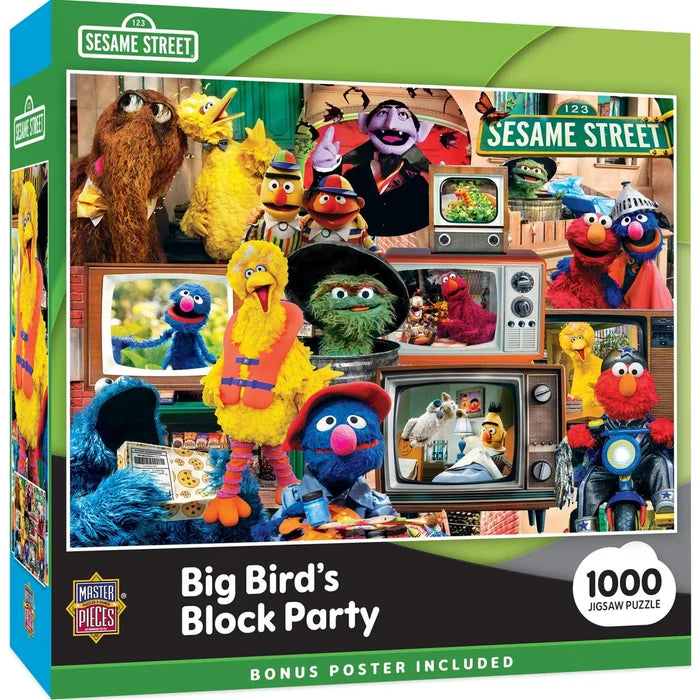 1000 Piece Jigsaw Puzzle - Sesame Street: Big Bird's Block Party | MasterPieces
