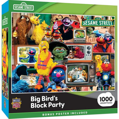 1000 Piece Jigsaw Puzzle - Sesame Street: Big Bird's Block Party | MasterPieces