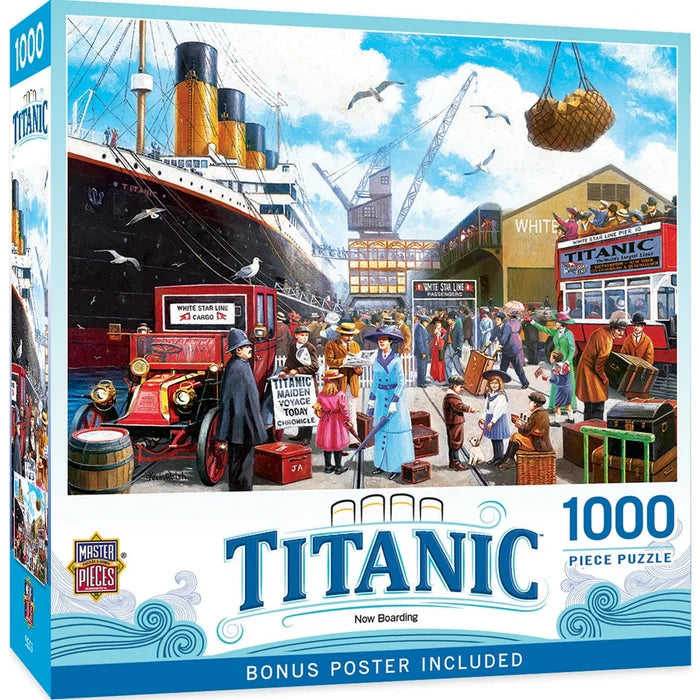 1000 Piece Jigsaw Puzzle - Titanic- Now Boarding | MasterPieces