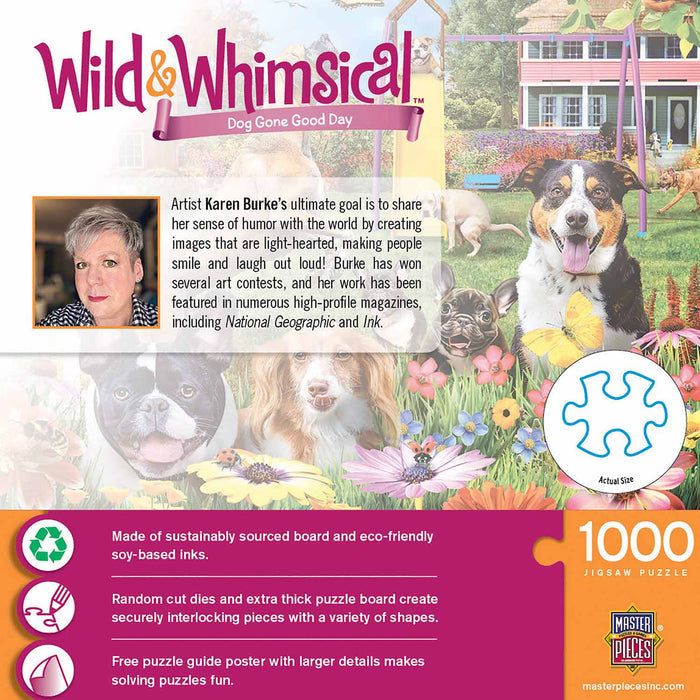 1000 Piece Jigsaw Puzzle - Wild & Whimsical- Dog Gone Good Day | MasterPieces