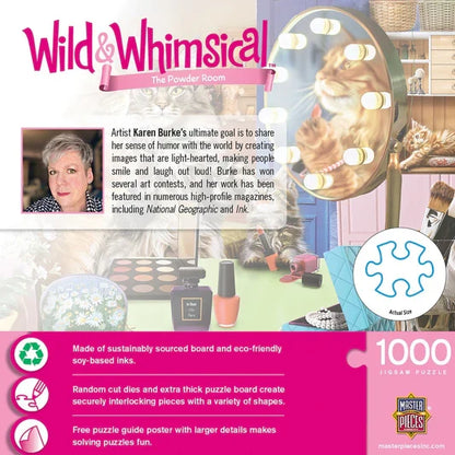 1000 Piece Jigsaw Puzzle - Wild & Whimsical- The Powder Room | MasterPieces