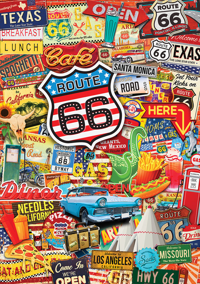 1000 Piece Jigsaw Puzzle - World's Smallest- Route 66 | MasterPieces