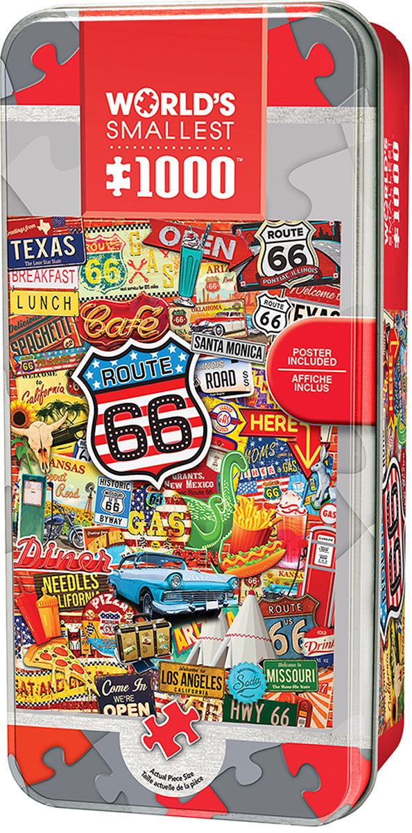 1000 Piece Jigsaw Puzzle - World's Smallest- Route 66 | MasterPieces