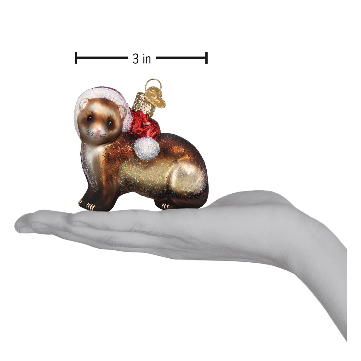 Christmas Ferret Ornament
