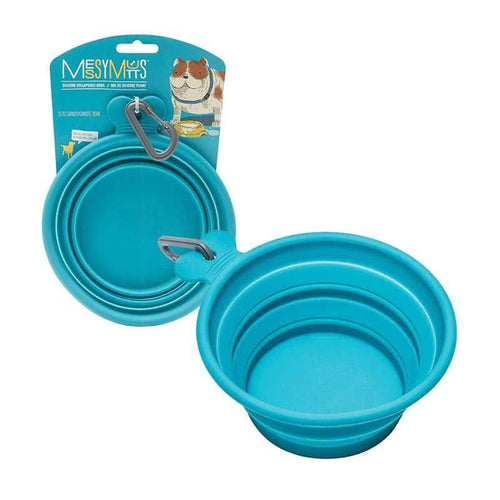 Messy Mutts Silicone Collapsible Bowl - Blue
