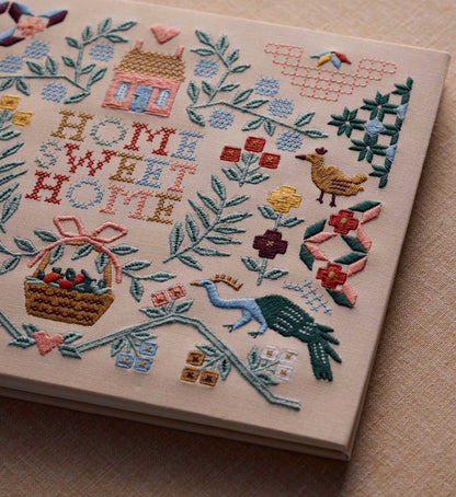 Embroidered Guest Book - Home Sweet Home