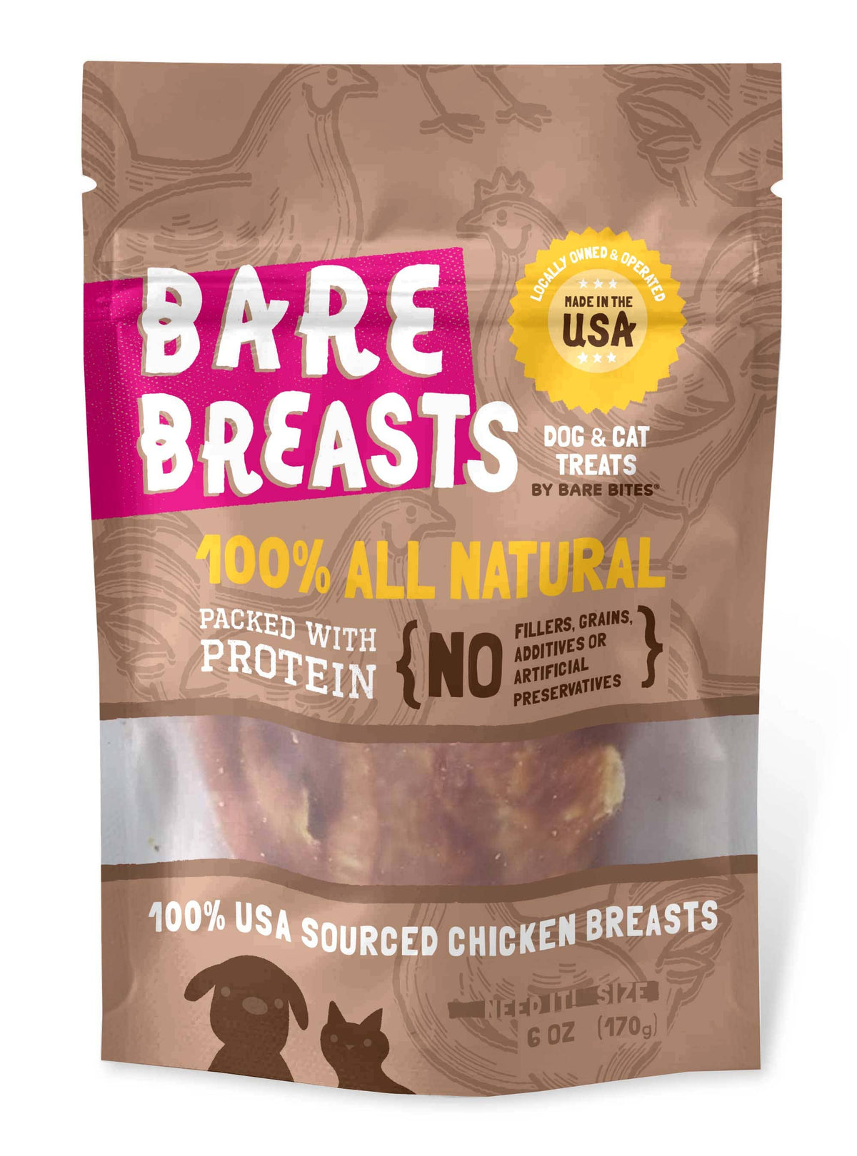 Bare Bites - 6 oz Bare Breasts Pouch