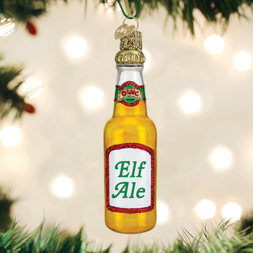Elf Ale Beer Bottle Ornament