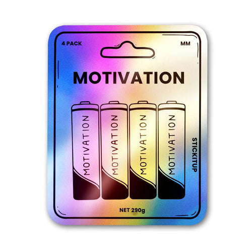 4x Motivation Holographic Stickers - Holographic stickers | STICK IT UP