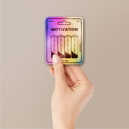 4x Motivation Holographic Stickers - Holographic stickers | STICK IT UP