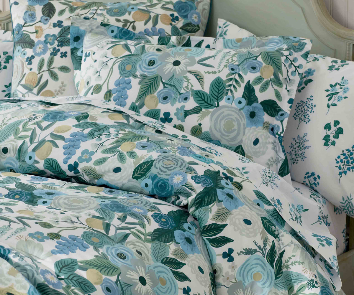 Percale Sham - Garden Party Blue