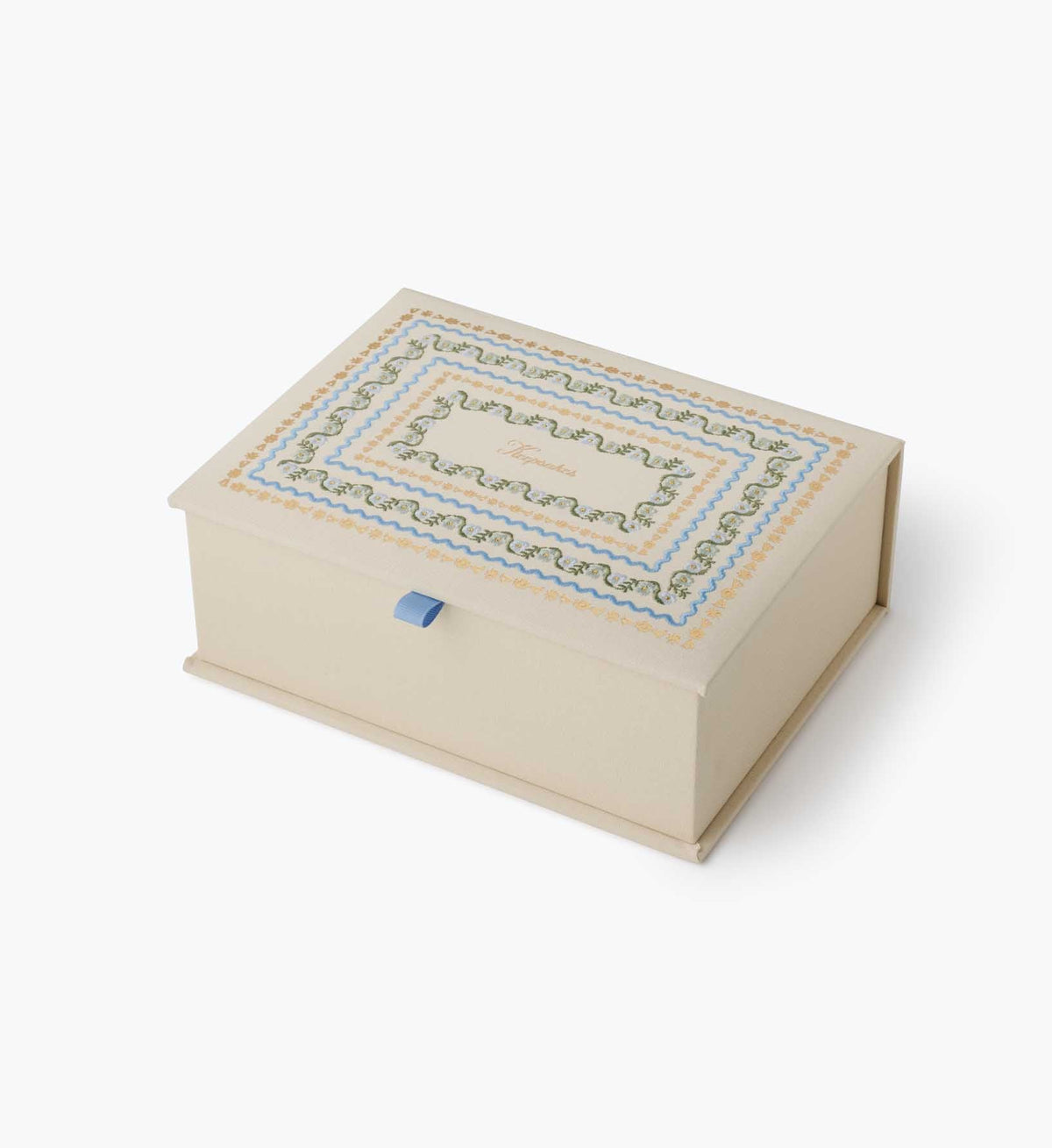 Large Embroidered Keepsake Box - Delphine