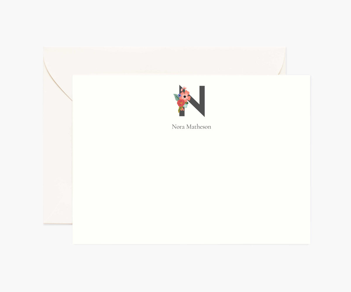 Monogram Personalized Stationery - N