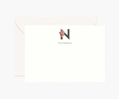 Monogram Personalized Stationery - N