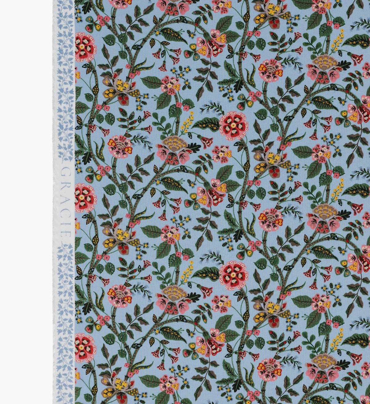 Gracie Rayon Fabric - Slate