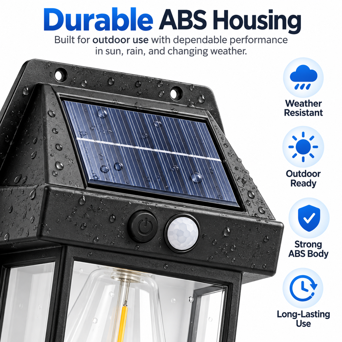 Solar Powered Motion Sensor Wall Lantern