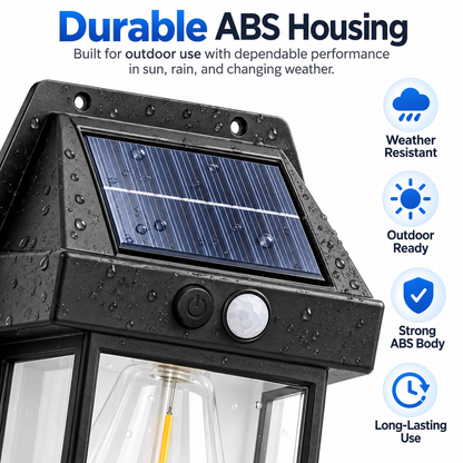 Solar Powered Motion Sensor Wall Lantern