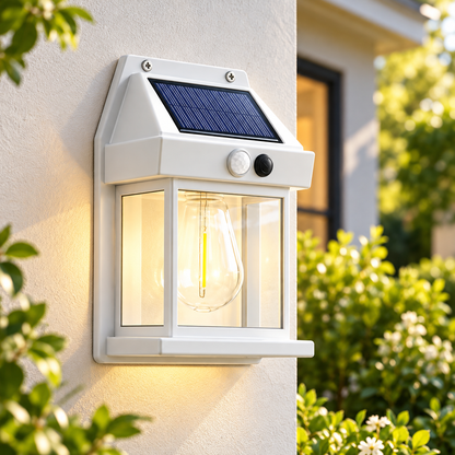 Solar Powered Motion Sensor Wall Lantern