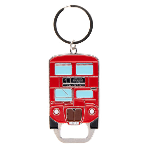 Red Bus Bottle Opener Keyring