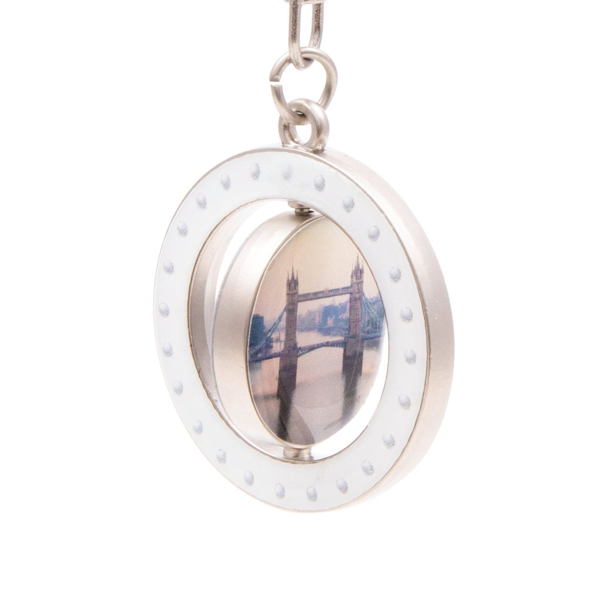 Emblem Tower Bridge Round Spinning Keyring
