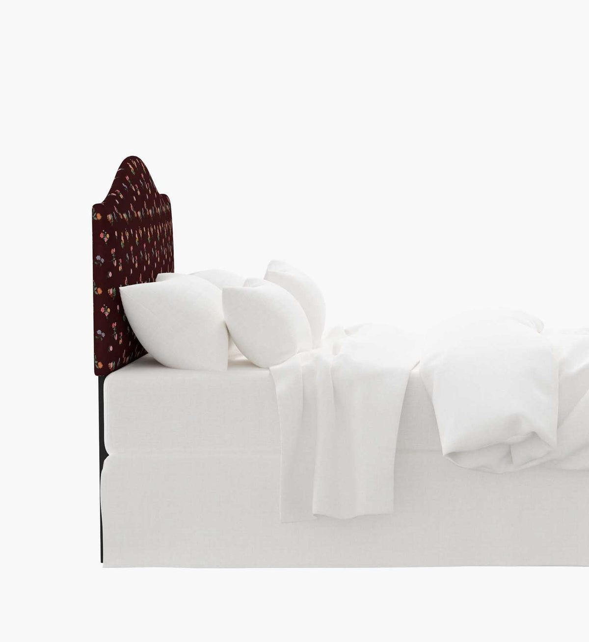 Mayfair Headboard - Ditsy Dahlia Burgundy
