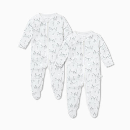 Forest Zip-Up Sleepsuit 2 Pack