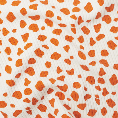 Giraffe Spot Ribbed Clever Zip Sleepsuit