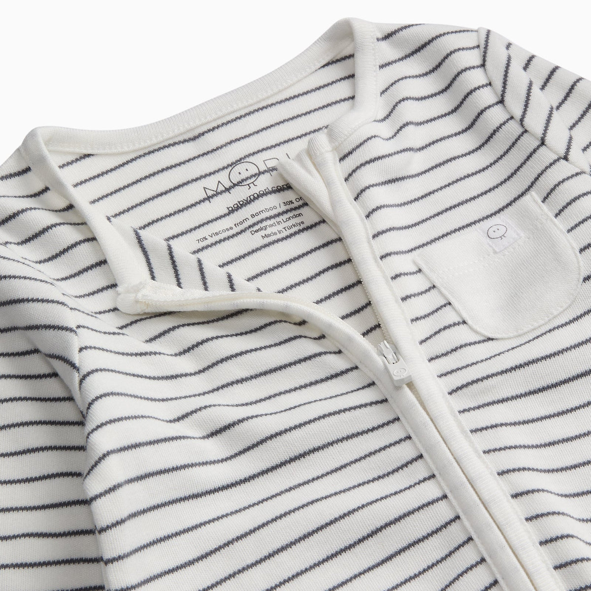 Clever Zip Sleepsuit - Grey Stripe