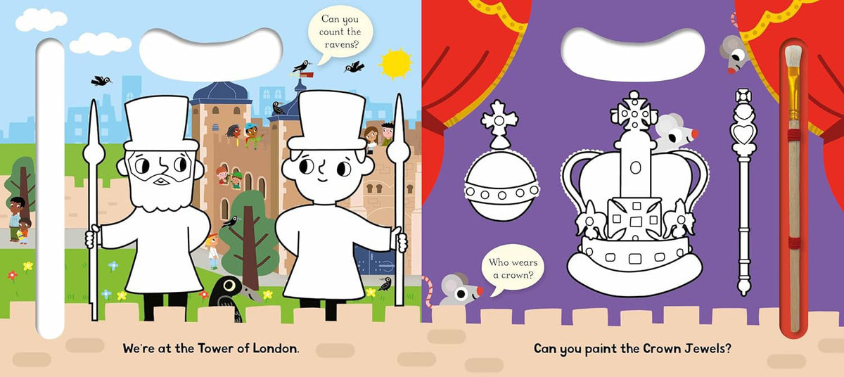 London Magic Painting Book By Marion Billet - Includes Brush