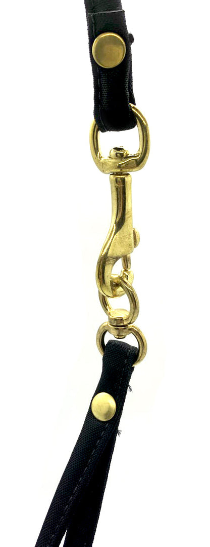Dog Bar Brass Step-In Nylon Dog Harness w/ Leash