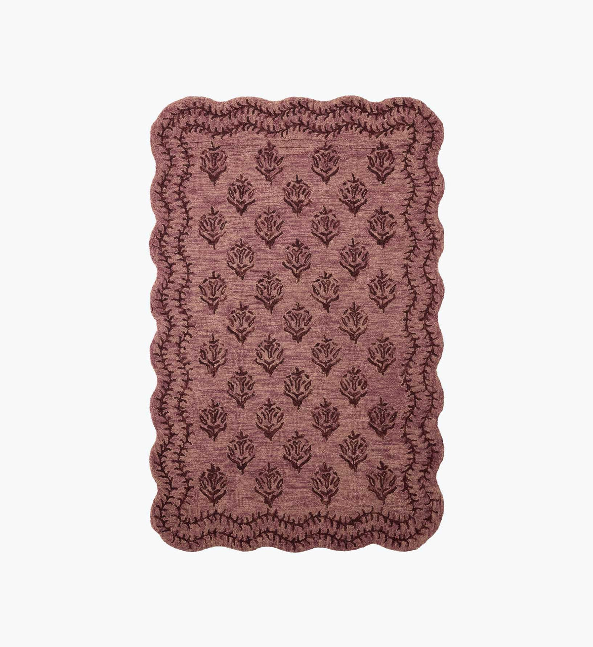 Lisette Wool Hooked Rug - Plum