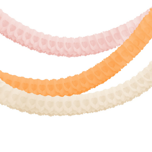 3 Pink Honeycomb Garlands