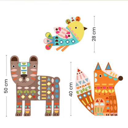 3 Giant Animals Collage  Activity
