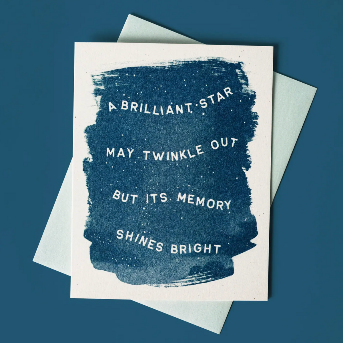 A Brilliant Star May Twinkle Out - Risograph Card