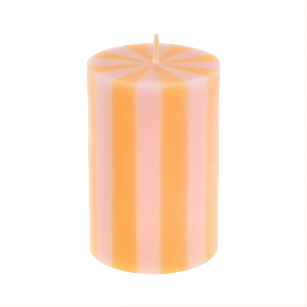 Bright Striped Pillar Candles (x5)