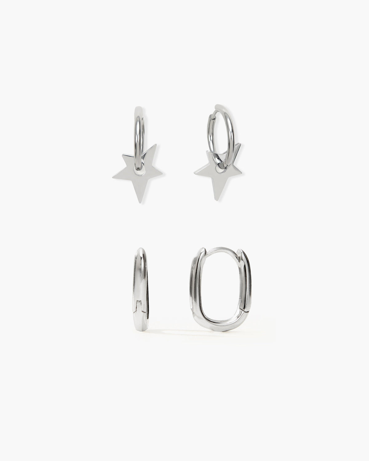 Silver Link Earrings