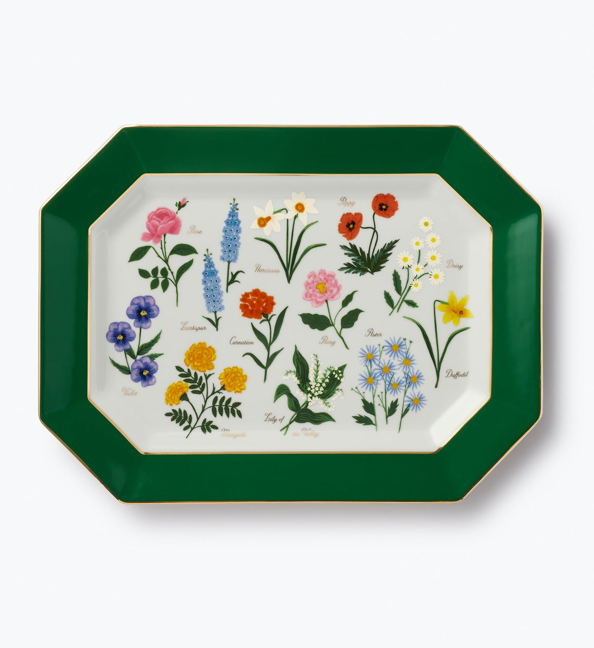 Large Porcelain Serving Platter - Garden Study