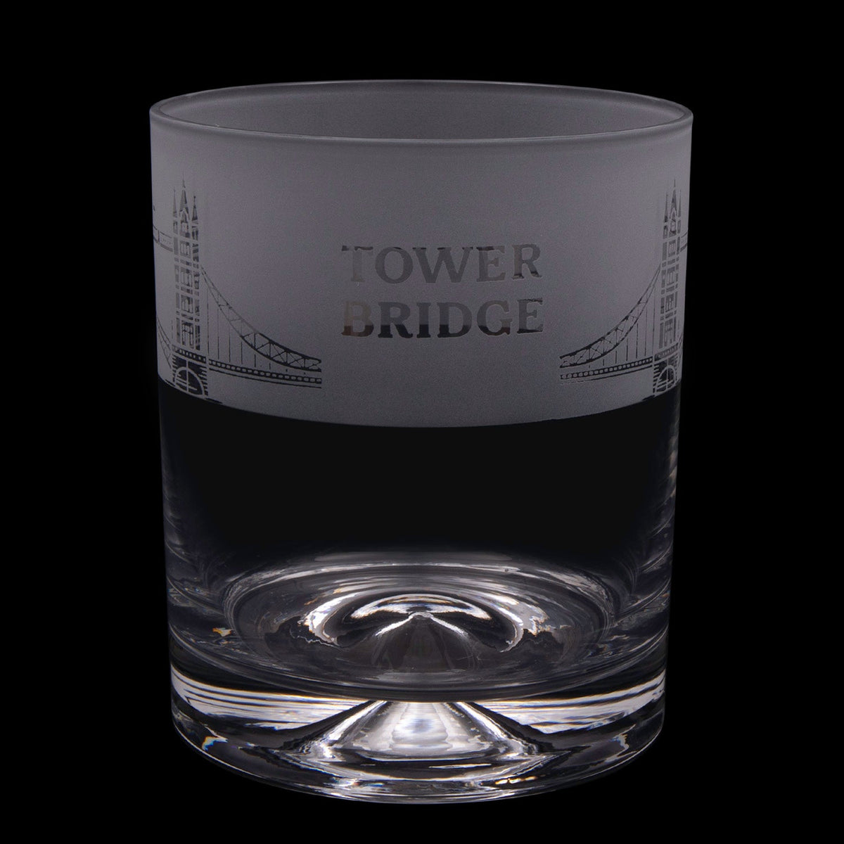 London Tower Bridge Milford Glass Whisky Tumbler