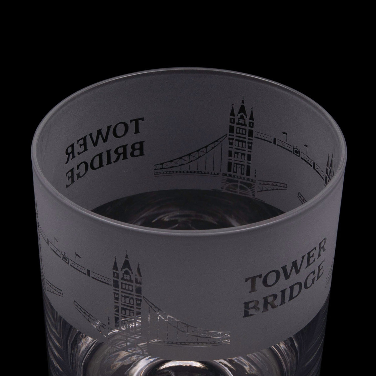London Tower Bridge Milford Glass Whisky Tumbler