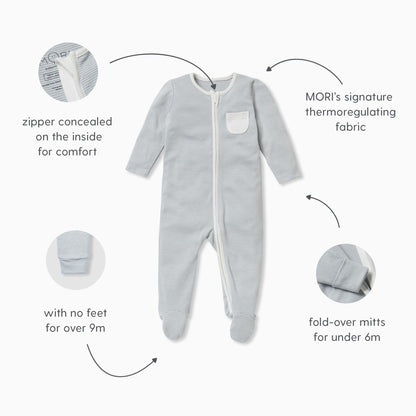Fox Zip-Up Sleepsuit 4 Pack