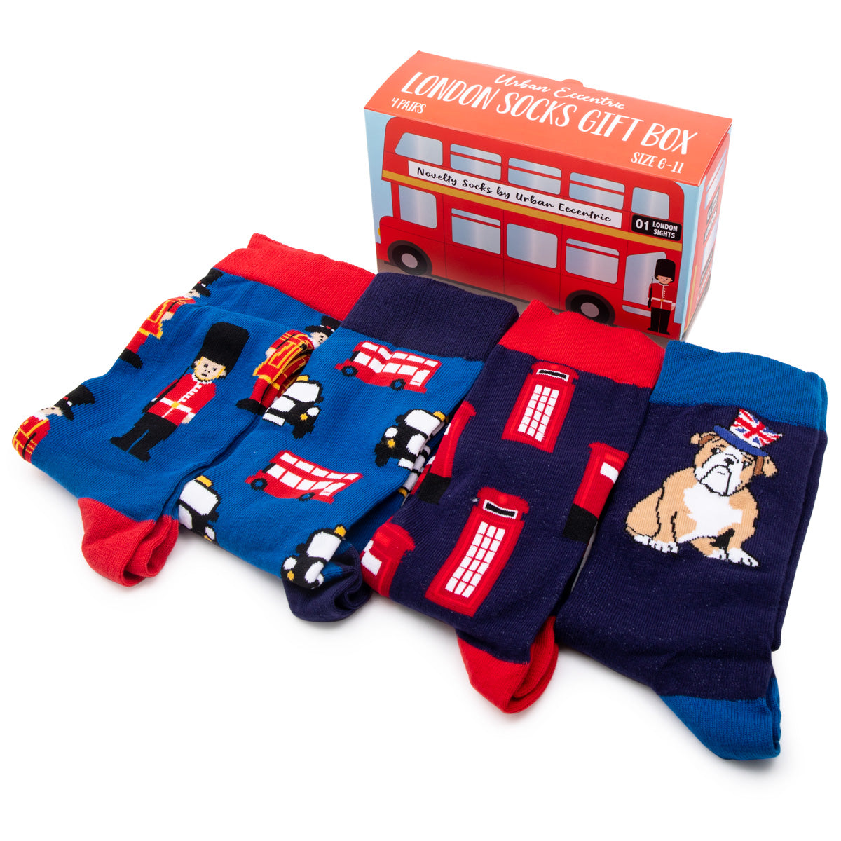 Urban Eccentric Socks London Bus Gift Box